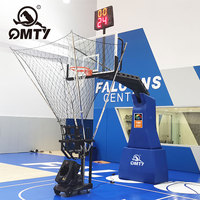 Machine de tir de basket-ball à angles multiples avec rebondisseur intégré