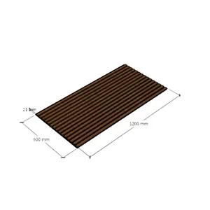 BIZ Classic Acoustic Echo Reduce Anti Sound Absorption Proofing Wooden Design Wood Slat Polyester Fiber Wall Panel