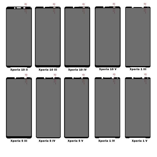 High Quality 9H Tempered Glass Anti Spy Privacy Screen Protector for Xperia 1 5 10 II III IV VI Mobile Phone