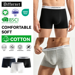 <span class=keywords><strong>Boxer</strong></span> in Cotone Personalizzati per Uomo, Tessuto Naturale Morbido, Contorno Ergonomico, Anti-Sfregamento, Gambe Non Arrotolabili, Elastico in Vita - Product Image 2