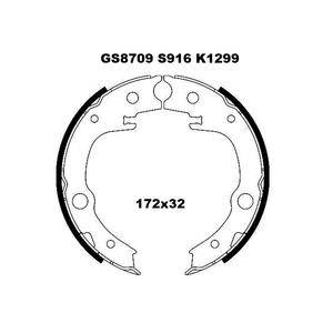 GS8709 S916 K1299 GF-231AF Set di Pastiglie Freno, Freno di Stazionamento per SCION, TOYOTA, TOYOTA (FAW) - Product Image 6