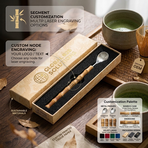 Cuillères à matcha personnalisables en forme de canne, cuillères à matcha à long manche, cuillères à matcha de qualité alimentaire pour matcha et café, coffret cadeau - Product Image 1