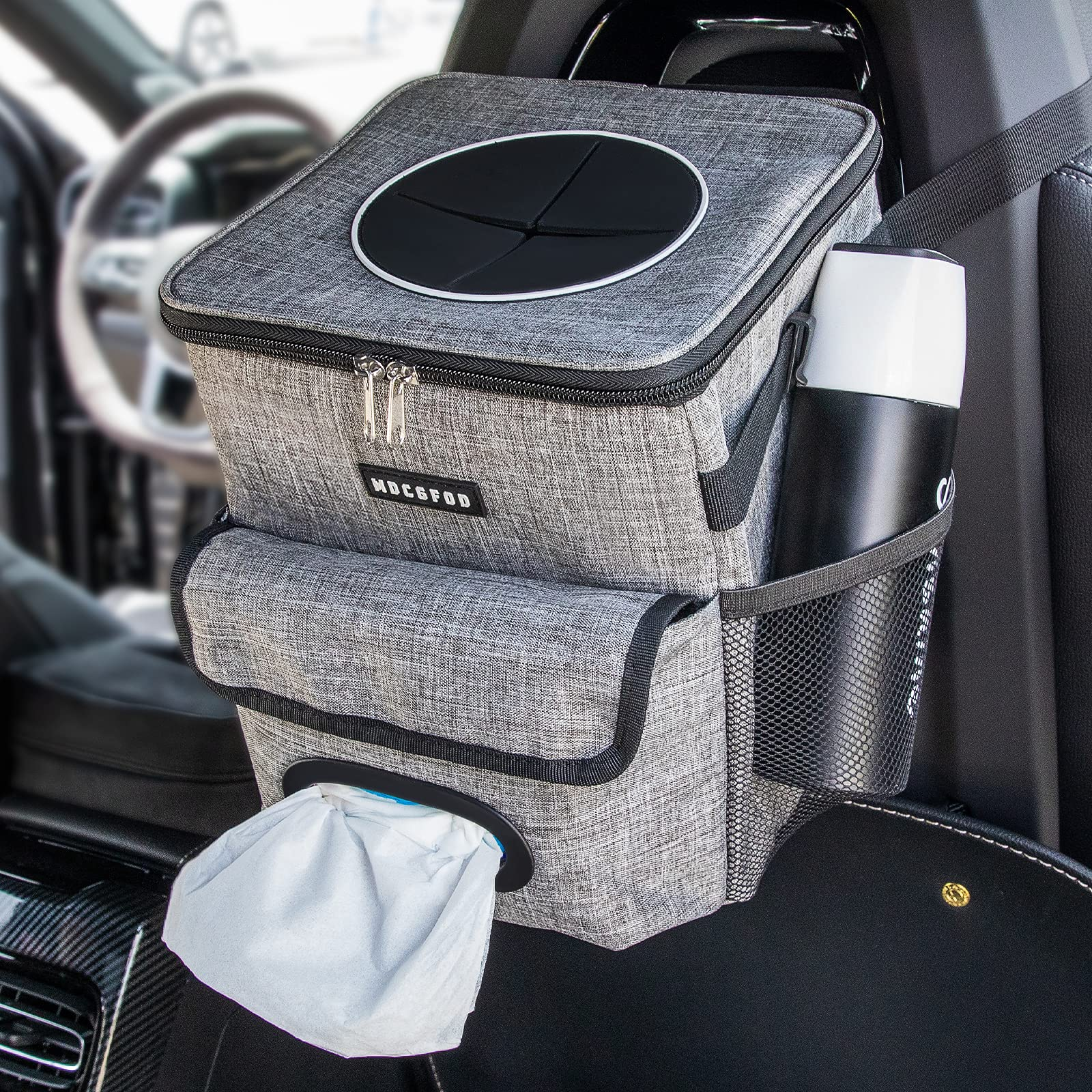 Органайзер на заднее сиденье автомобиля, мусорная корзина, портативный мешок для мусора, автомобильная мусорная корзина с карманами для хранения