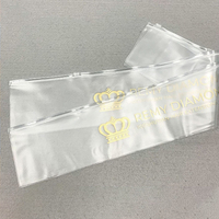 Bolsa de Almacenamiento para Extensiones de Cabello con Cierre Hermético, Transparente, Impermeable, con Logotipo Personalizado, Funda Protectora contra el Polvo, Bolsa de Embalaje para Paquetes de Cabello con Cierre Largo