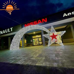 Led IP65 Personnalisé RGB <span class=keywords><strong>pixel</strong></span> Décoration Extérieure Sculpture 3D Paysage de Noël Arche Etoile Lumière à Motif de Rue - Product Image 4