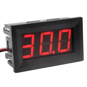 Voltmètre numérique à 3 fils, 0.56 pouces DC 0-100V, alimentation électrique externe 3.0-30V, écran Led rouge, protection inversée