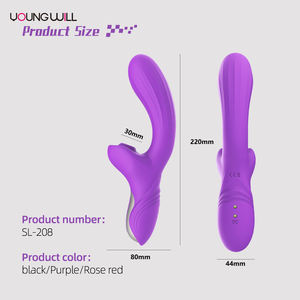 Nuevo Dildo de Doble Acción para Mujeres, Succión Simultánea del Clítoris y Vibración Vaginal, Dildo de Silicona Impermeable y Seguro para el Cuerpo - Product Image 6