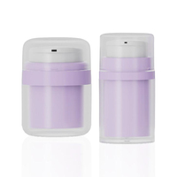 Pot en plastique cosmétique 15ml 30ml 50ml Pot crème brillant givré à double paroi pour crème pour le visage
