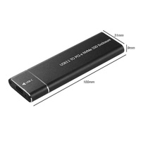 Carcasa Externa para Disco Duro SSD de Protocolo Dual NVMe + NGFF M.2 de Aluminio Más Vendida con Adaptador USB 3.0 a M.2