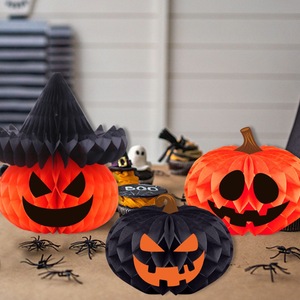 Decoraciones Colgantes de Panal de Abeja para Halloween al por Mayor, Adornos 3D de Calabaza y Araña, Accesorios para Decoración de Fiestas, Decoración Colgante para Techo - Product Image 3