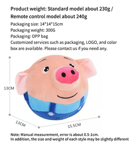 Peluche Personalizzato Super Morbido di <span class=keywords><strong>Animali</strong></span> Cantanti e Parlanti con Palla Musicale Rimbalzante per Bambini - Product Image 4