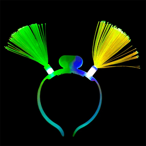 Serre-têtes à fibres optiques scintillantes pas chers en gros, serre-têtes à fibres optiques LED lumineux pour fête, costume de princesse, cosplay, jouet - Product Image 2
