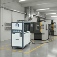 Compresseur à spirale refroidi par air à haute efficacité énergétique certifié CE, pompe de refroidissement d'eau industrielle 10HP 10 tonnes 31KW
