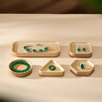 Ensemble de plateaux de présentation en bois pour bijoux, plateaux géométriques en bois massif pour bagues, boucles d'oreilles, bracelets, accessoires de photographie