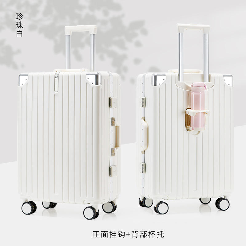 Blanco Perla [Soporte de Taza con Gancho y Marco de Aluminio de Alta Gama]