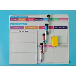 NOUVEAU MAGNETICS Calendriers pliables personnalisés en PLA pour la planification mensuelle, <span class=keywords><strong>hebdomadaire</strong></span> et quotidienne, tableau blanc magnétique pour réfrigérateur, mur, porte - Product Image 1