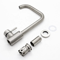 Robinet d'évier de cuisine en nickel brossé bon marché directement de l'usine robinet de cuisine en acier inoxydable