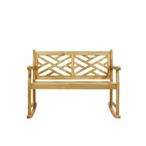 Fauteuil de jardin en bois massif écologique et durable, très bien noté - Banc à bascule moderne résistant aux intempéries pour véranda - Product Image 1