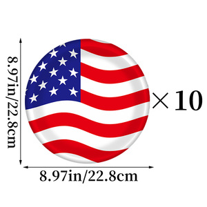 Nuoxin vente en gros ensemble de vaisselle jetable ménage <span class=keywords><strong>anniversaire</strong></span> mariage football fête drapeau américain <span class=keywords><strong>assiette</strong></span> <span class=keywords><strong>gobelet</strong></span> en papier - Product Image 6