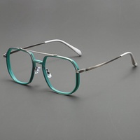 Nouvelles Montures Optiques Unisexe Double Pont 2026 à la Mode, Lunettes Photochromiques Anti-Lumière Bleue avec Verres PC, Montures Carrées