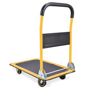 Chariot pliant à quatre roues en fer thermolaqué, capacité 150 kg, personnalisable, robuste, facile à déplacer, chariot à main, remorque - Product Image 2
