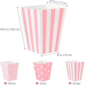 Barquette alimentaire jetable en papier kraft, couleur personnalisée, pour popcorn, fast-food, nachos, tacos, frites, petit emballage, boîte à frites pas chère - Product Image 4