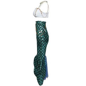 Costumes de mascarade sexy pour adultes, queue de sirène, tenue de cosplay de sirène, jupes et soutien-gorge pour soirées d'Halloween et jeux de rôle en boîte de nuit - Product Image 3