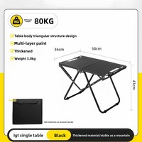 Table pliante tactique multifonctionnelle d'extérieur pour camping, pique-nique, barbecue, table portable avec design à ouverture rapide en acier inoxydable