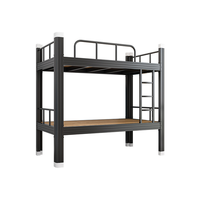 Lit superposé en métal robuste et moderne à deux niveaux pour adultes et enfants, idéal pour dortoirs, hôtels et écoles