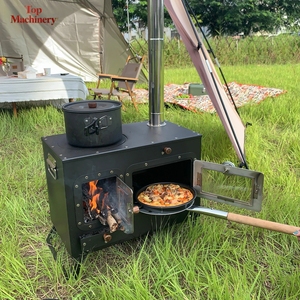 Gỗ Bắn Lò Nướng Bánh Pizza Ngoài Trời Di Động Gỗ Bếp Lò Với Nướng Hàng Đầu Cho Cắm Trại BBQ - Product Image 3