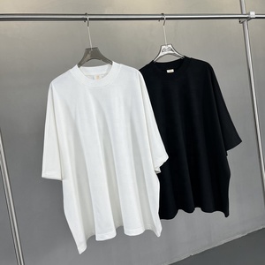 <span class=keywords><strong>Camiseta</strong></span> de Verano para Hombre de Alta Calidad, 275 g/m², 100% Algodón, Corte Cuadrado, Manga Corta, Cuello Redondo, Color Negro y Blanco, Personalizable - Product Image 2