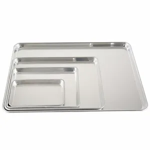 9*13inch Plain Aluminum Baking Tray Sheet Pan For Bread Industry