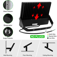 Projecteur LED industriel 300W 240W 200W avec capteur photocellule, certifié ETL CETL SAA CE ROHS, 100-277 Volts, IP66, éclairage extérieur intelligent