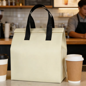 Sac isotherme pliable personnalisé avec logo, en non-tissé, imperméable et résistant à l'eau, pour la livraison de nourriture, la restauration, grand format - Product Image 1