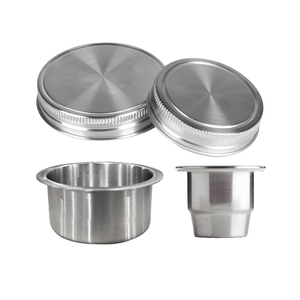 Couvre-<span class=keywords><strong>salade</strong></span> en acier inoxydable de qualité alimentaire à large ouverture avec couvercle à double spirale pour bocal Mason de 70 mm et 86 mm - Product Image 1
