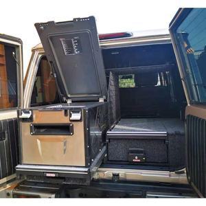 Tiroir inférieur VRD4X4, tiroir coulissant pour réfrigérateur 4x4, combinaison de tiroirs haut-bas de 1000 mm, tiroir pour voiture 4x4, camion, tiroir robuste pour pick-up 4x4, SUV - Product Image 1