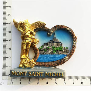 Weivista 3D Mont Saint-Michel Normandía <span class=keywords><strong>Francia</strong></span> Imán de nevera Colección artesanal de regalo de recuerdo - Product Image 2
