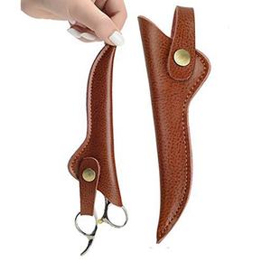 2024 Gepersonaliseerde PU Lederen Schaarhoes met Hoge Zichtbaarheid 8*20cm 28g Lichtgewicht Opberghoesje - Product Image 1