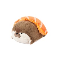 Dessin animé Sushi joint Paapa loutre de mer en peluche oreiller brodé Polyester peluche poupée PP coton couette Coax sommeil literie