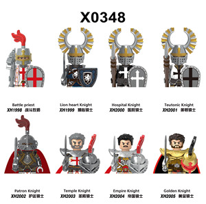 Serie de Caballeros Medievales: Bloques de Construcción de Figuras de Juguete de Caballero Teutónico del Hospital del Corazón de León, Pastor de Batalla - Product Image 1