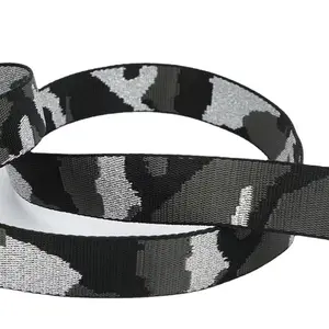 Hersteller Custom Großhandel Camo Polyester Camouflage Jacquard Weave Gurtband Taktisches Gurtband für Rucksack Zubehör