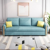Hochwertiges, stilvolles, multifunktionales, komfortables, faltbares und ausziehbares Doppelfunktions-Schlafsofa für das Wohnzimmer