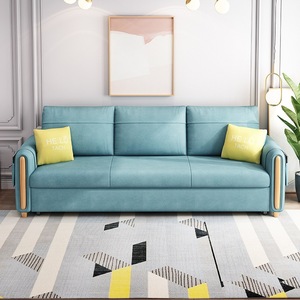 Canapé-<span class=keywords><strong>lit</strong></span> double multifonctionnel <span class=keywords><strong>confortable</strong></span> et élégant de haute qualité, pliable et rétractable, à double usage, pour le salon - Product Image 2