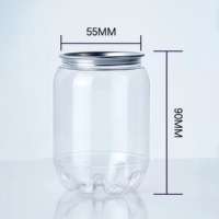Vente en gros de biberons vides transparents à ouverture facile en plastique PET avec anneau de traction pour boisson jus lait thé
