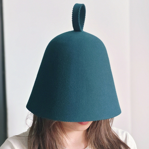 Chapeau de sauna russe traditionnel en mélange de laine, casquette de protection pour la tête, chapeau de sauna en feutre de laine pour hammam - Product Image 1