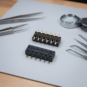 หัวต่อแบบ SMD แถวเดี่ยว/แถวคู่ แบบกล่อง  หัวต่อแบบ Female ระยะห่างขา 2.0 มม. ความสูง H=2.2 มม. - Product Image 1