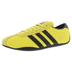 Chaussures Adidas Tokyo en cuir pour femme, couleur Pure Sulfur, marron foncé, or métallisé, style basketball - Product Image 1