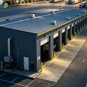 Entrepôt commercial à structure en acier préfabriquée haute capacité, entrepôt logistique modulaire à plafond haut pour entreprises - Product Image 1