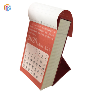 Supporto in cartone spesso stampa personalizzata mensile giornaliero <span class=keywords><strong>365</strong></span> giorni strappare Mini calendario da tavolo da tavolo - Product Image 1