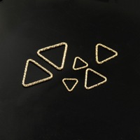 Connecteurs de charme en forme de triangle ouvert, motif scintillant, plaqué or 14 carats, pour la fabrication de bijoux DIY, boucles d'oreilles, colliers, bracelets